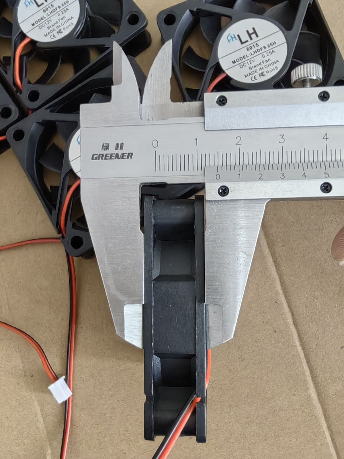 1 PCS LH Fan LHDFS 25H DC12V 0.25A 6015 60mm*15mm 2 wire cooling fan