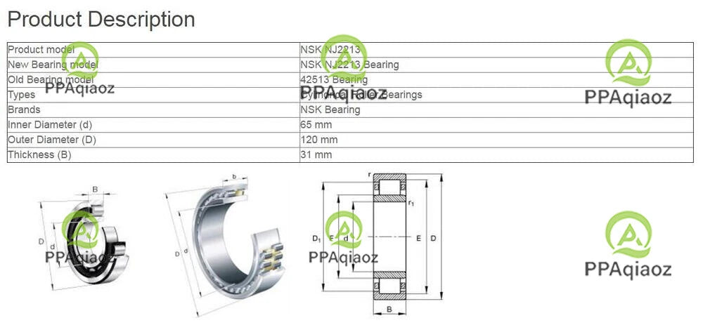 1PC NSK NJ2213 EW Cylindrical Roller Bearings 65x120x31mm #P