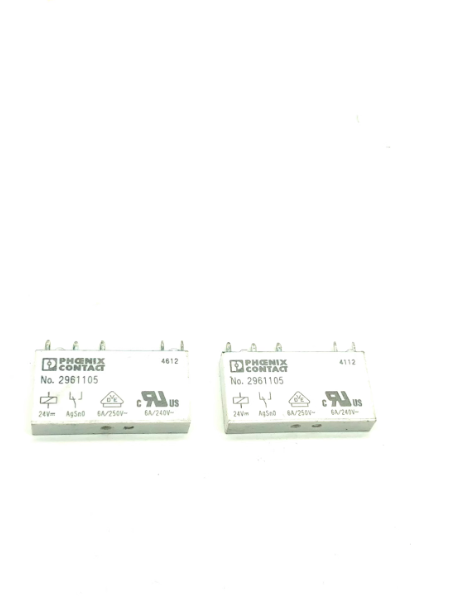 5Pcs NO.2961105 24V Phoenix DC Electromagnetic Relay 6A 250V