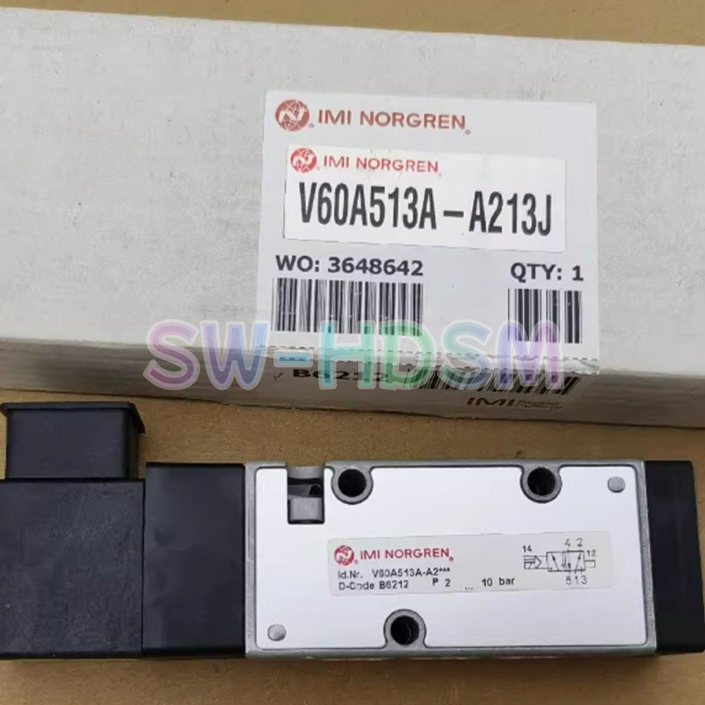 1PCS for NORGREN V60A513A-A213J Solenoid Valve with Coil 24VDC Freight Free