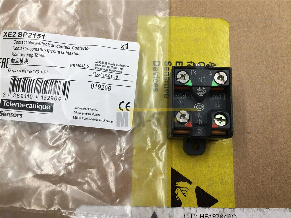 1pc Tele XE2SP2151 LIMIT SWITCH CONTACT BLOCK 1NC+1NO SNAP ACTION SC