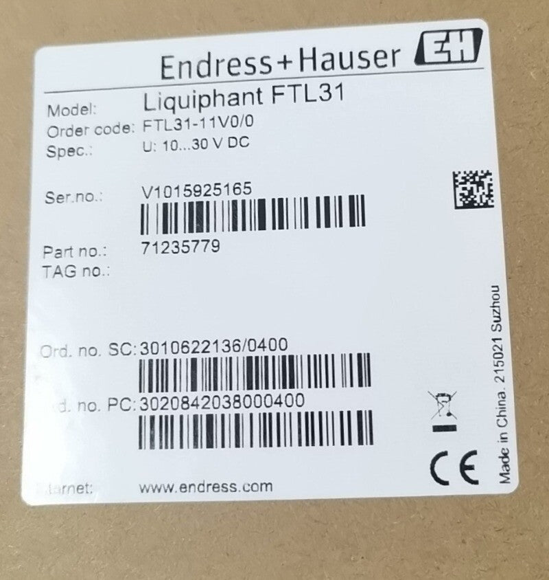 1pcs EH Endress+Hauser FTL31-AA4U3BAWSJ FTL31-11V0/0