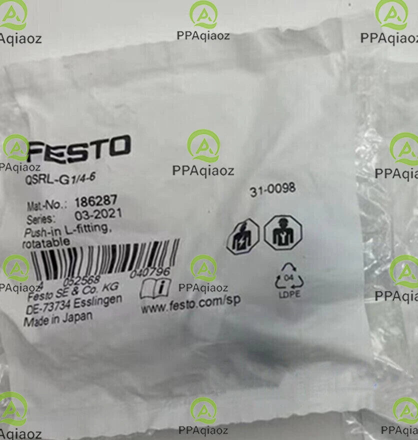 Festo quick-insert threaded connector rotatable QSRL-G1/4-6 Free shipping