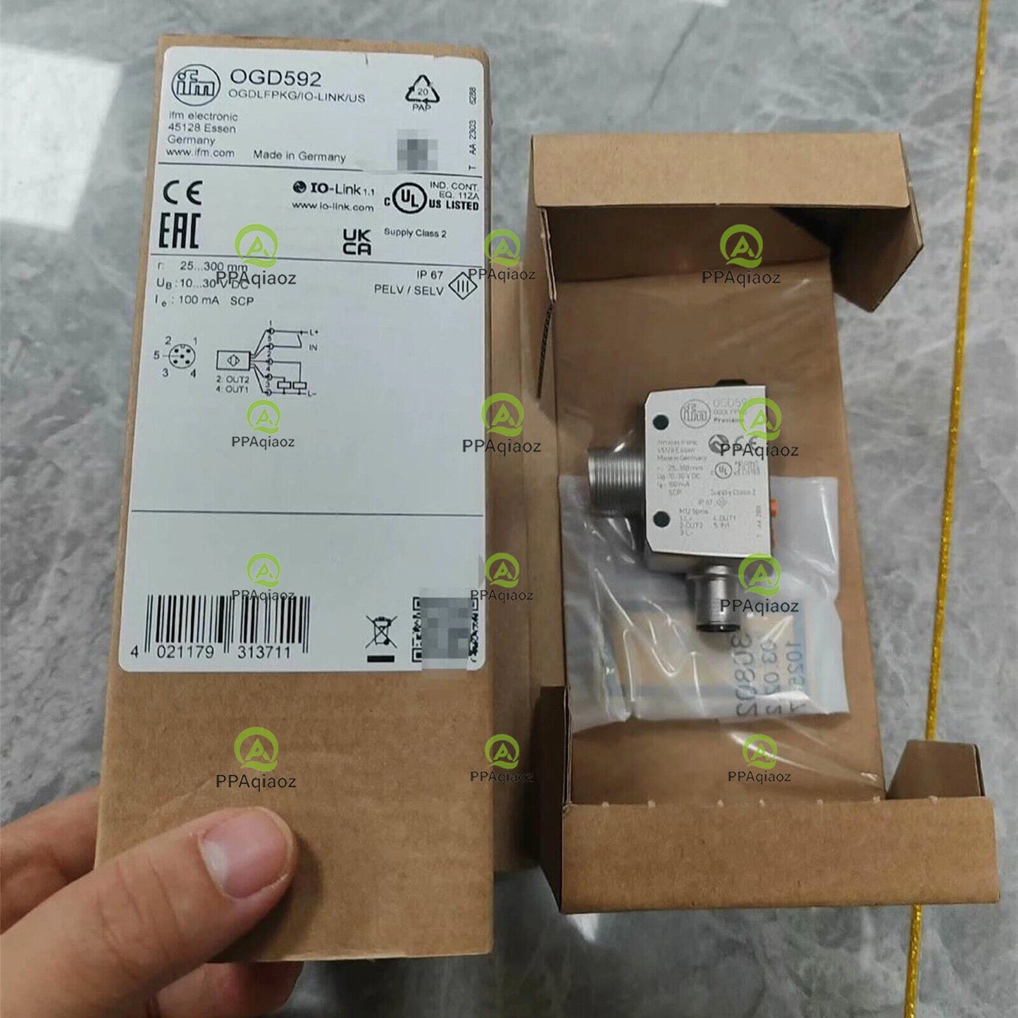 1PC IFM OGD592 OGD592 Laser Ranging Sensor ping