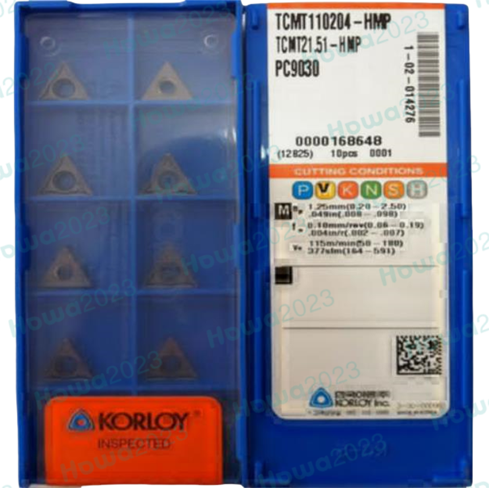 10Pcs/BOX TCMT110204-HMP PC9030 TCMT21.51-HMP KORLOY CNC Blade Carbide Inserts
