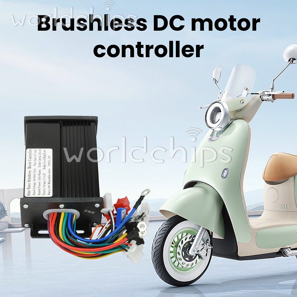36V 48V 64V 450W Sine Wave 3-Mode 9-Tube MOS Silent Brushless Motor Controller