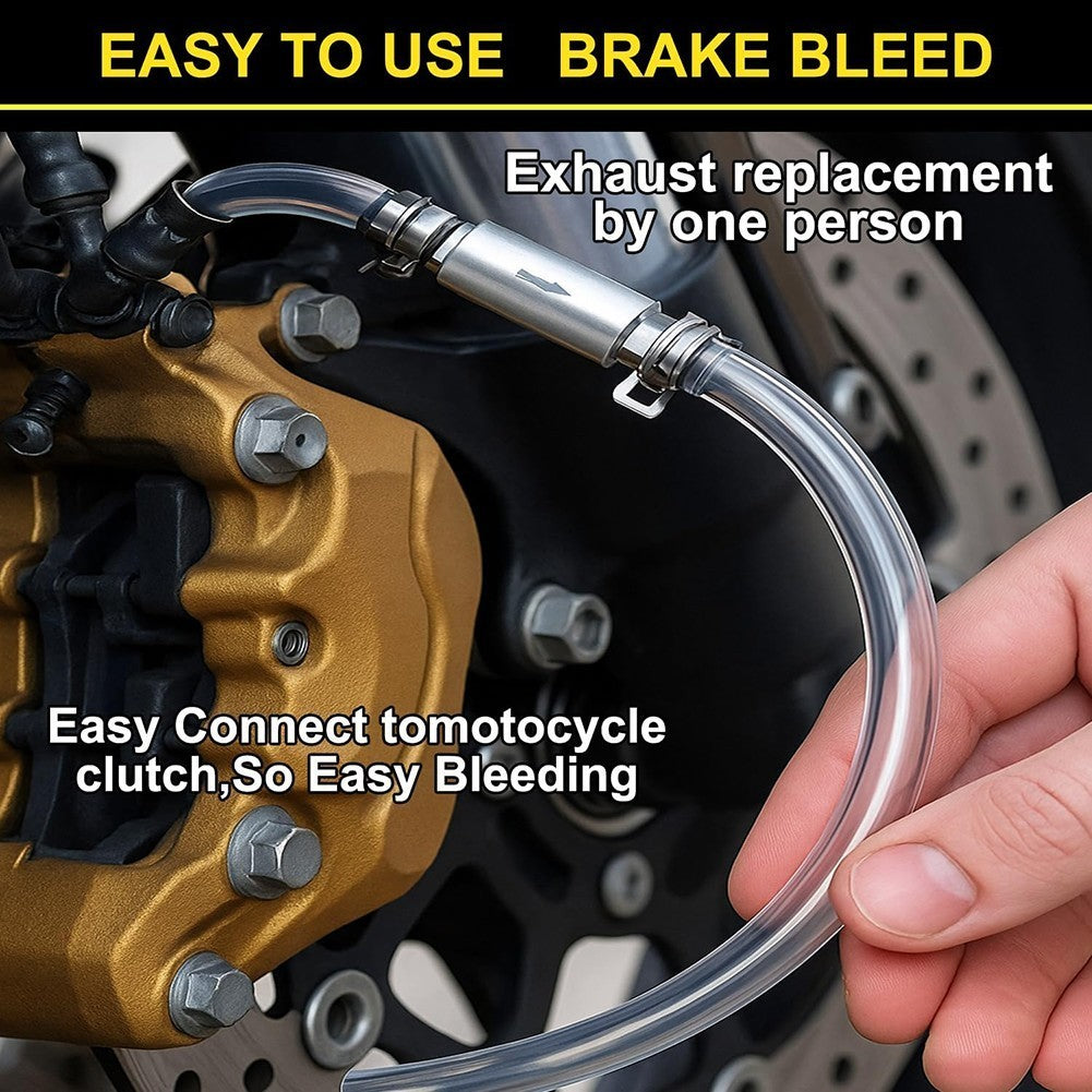 Brake Bleeder Kit for Hydraulic Brake Systems with One Way Valve Design