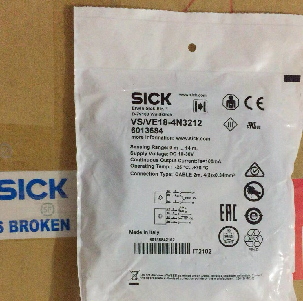 1pcs Sick VS/VE18-4N3212 6013684 Sensor