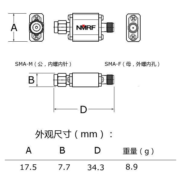 FBP-403s 403MHz acoustic surface wave band pass filter, bandwidth 6MHz