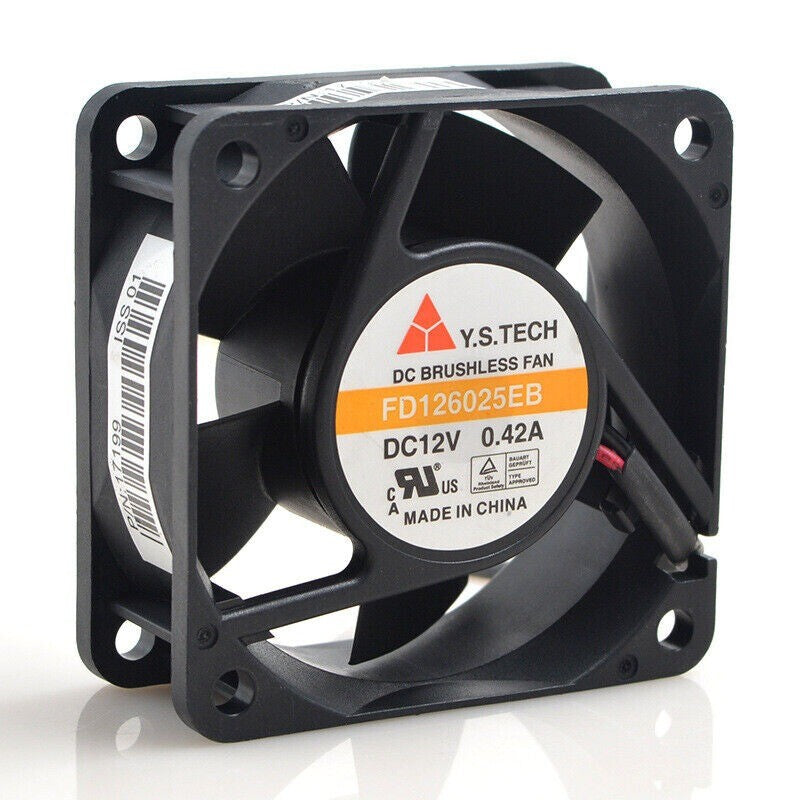 Y.S.TECH FD126025EB 60*60*25MM 6CM 12V 0.42A 2Pin Cooling Fan