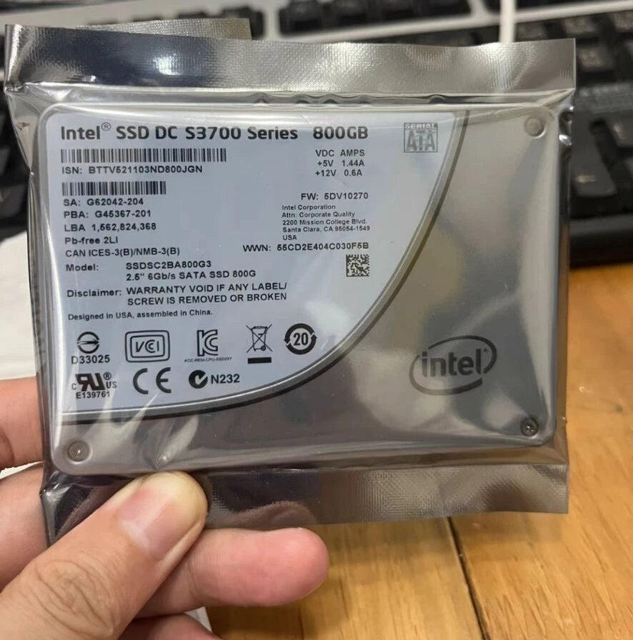 Intel SSD DC S3700 800GB SSDSC2BA800G3 2.5" 6Gb/s SATA Solid State Drive