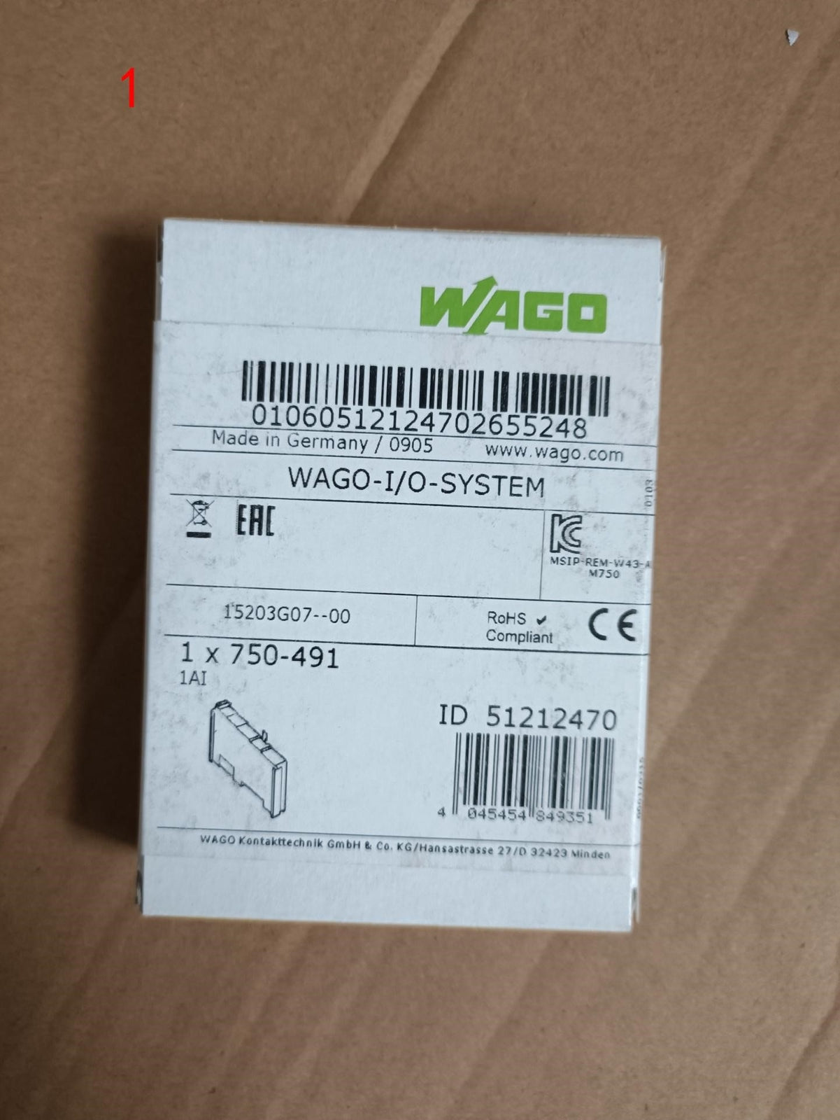 1pcs WAGO 750-491 Module