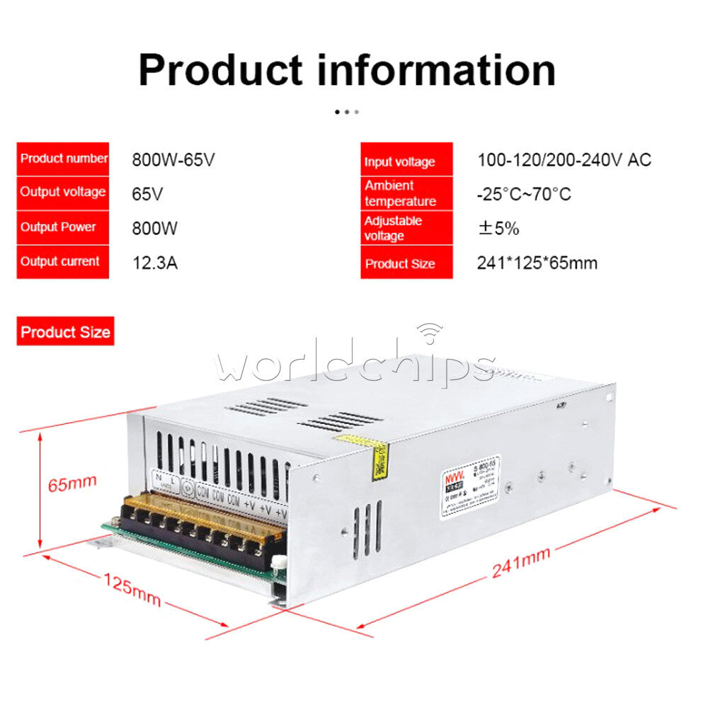 RD6006 RD6012 RD6018 USB WiFi DC Power Supply Current Step-down Keypad Control