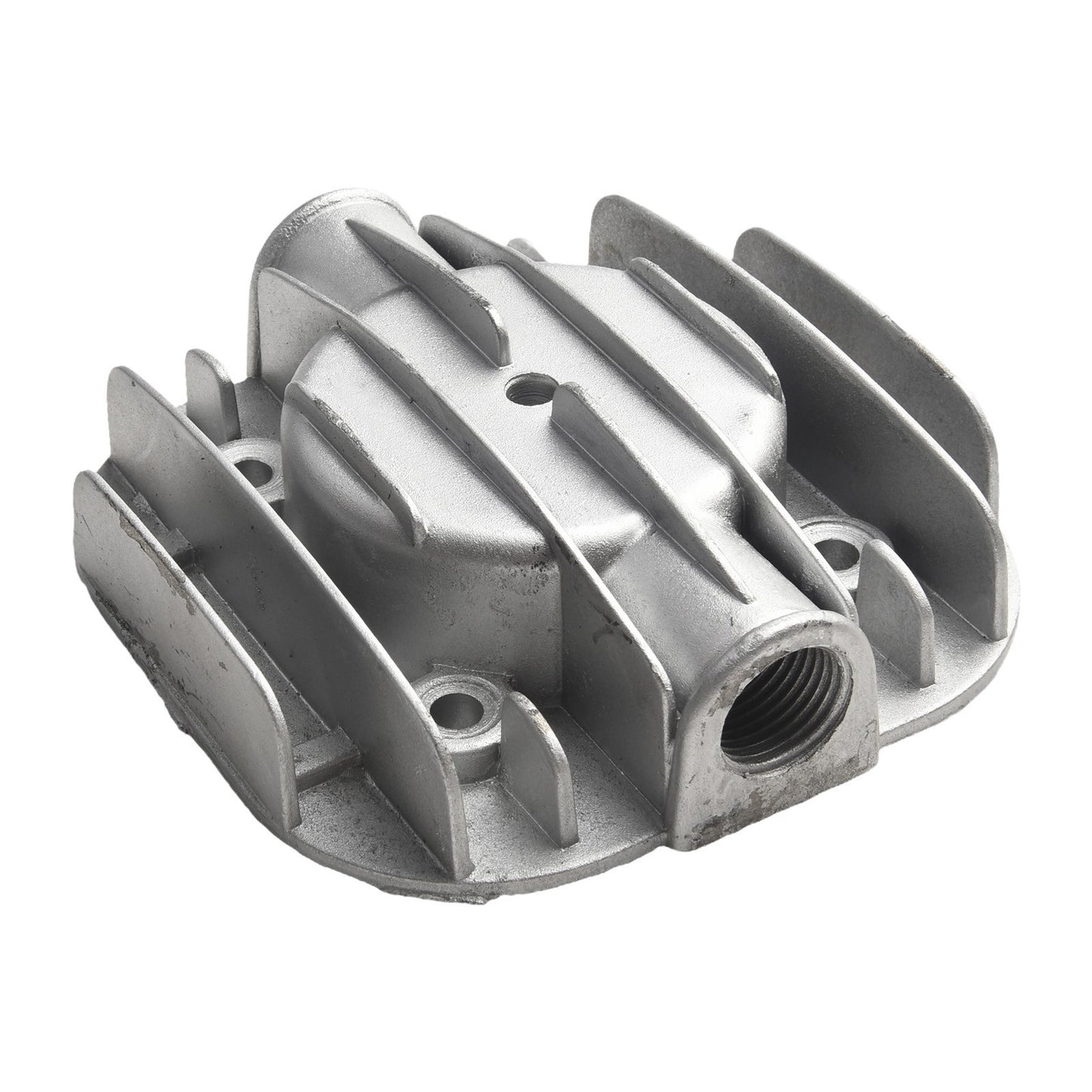 Silent Oilfree Air Compressor Cylinder Head Grey Cast Aluminum Replacement Part