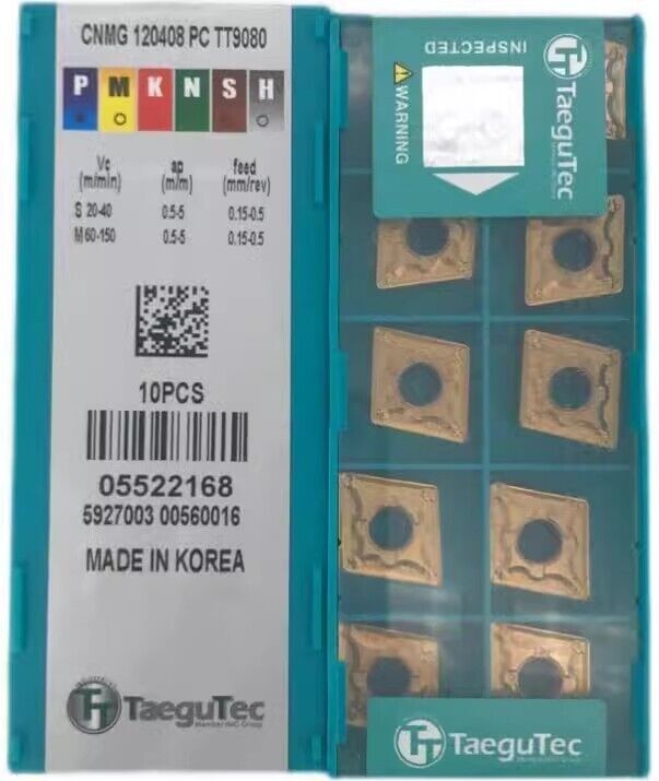 10Pcs Taegutec CNMG120408PC TT9080 turning blade Carbide inserts