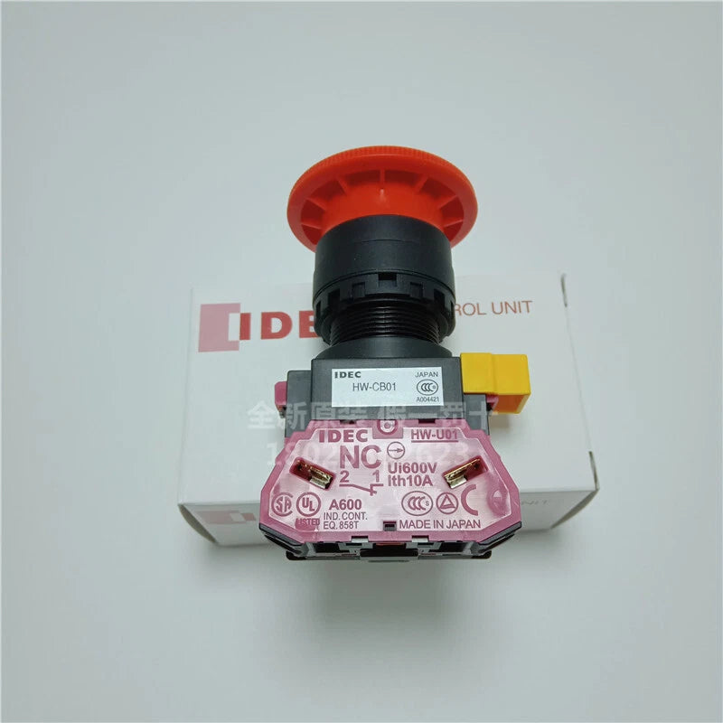 1pc IDEC HW-CB01 Emergency stop button switch One normally closed HWIB-V401R