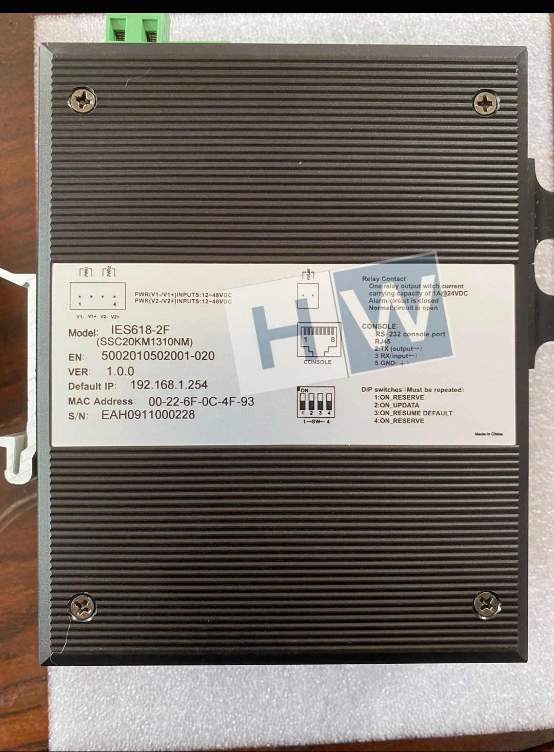 1PC 3onedata IES618 Series Ethernet Switch IES618-2F