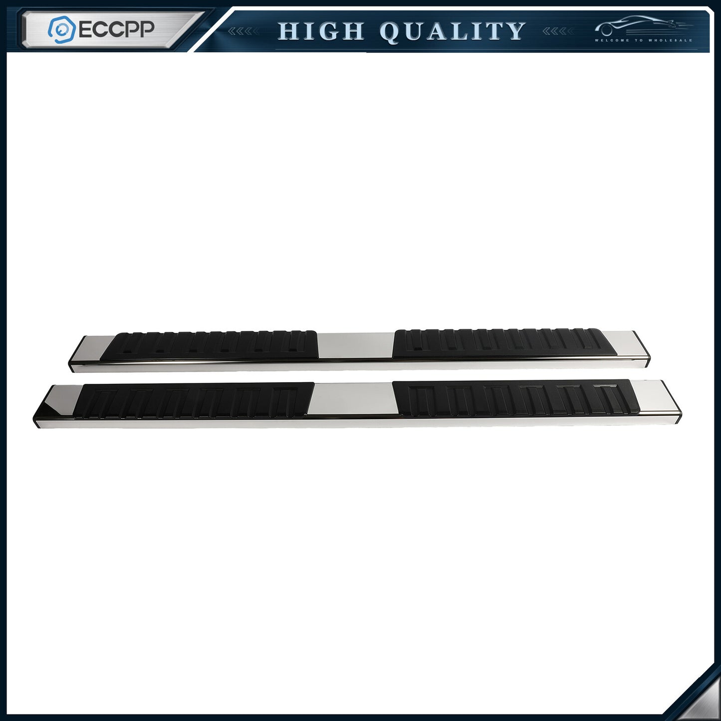For 2019-2021 RAM 1500 Crew Cab 6" Side Steps Running Boards Nerf Bars Silver