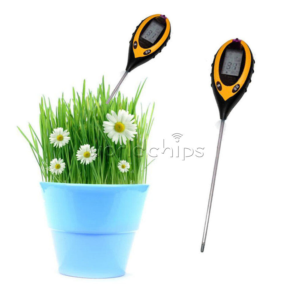 4 in 1 PH Soil Water Moisture Tester Temperature Sunlight Light Test Meter Plant