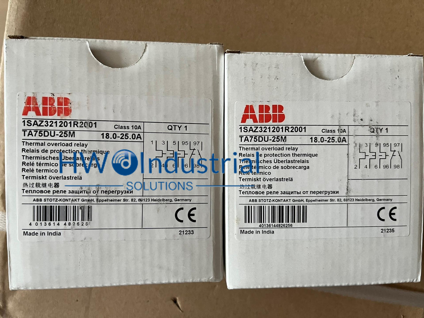 1PC TA75DU-25M TA75DU25M 18-25A ABB Thermal Overload Relay