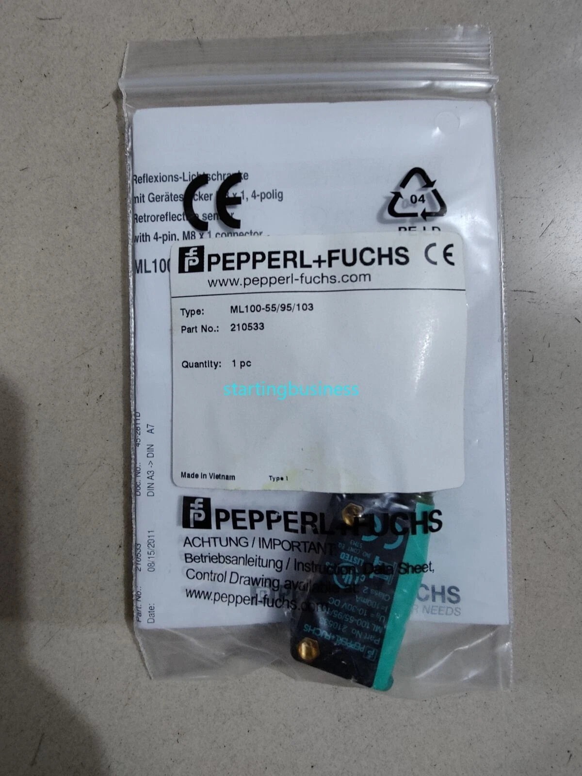 1PCS For Pepperl + Fuchs 210533 Sensor ML100-55/95/103 Photoelectric switch