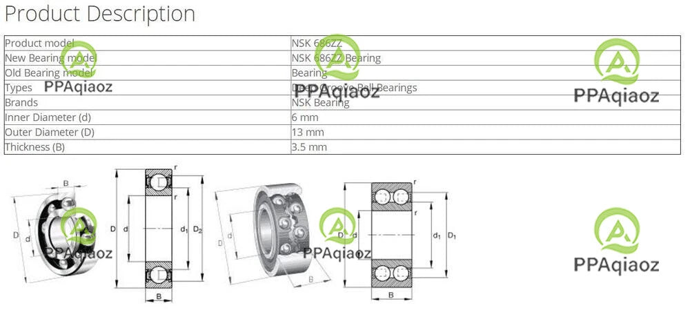 10PCS NSK 686ZZ Deep Groove Ball Bearings 6x13x5mm #P