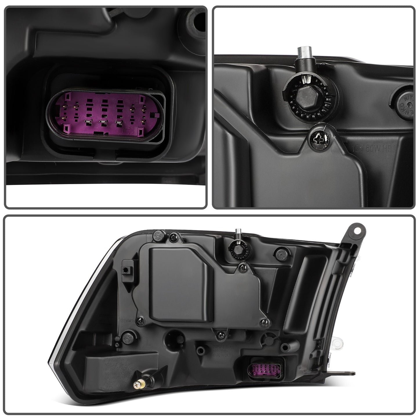 Left Drvier Side Headlight Assembly For 2013-2015 Ram 1500 2500 3500 w/Projector