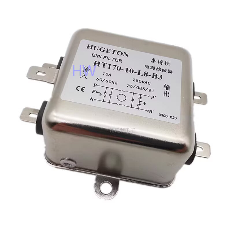 1PC HT170-10-L8-B3 HUGETON Single-phase AC Power Filter 250V 10A