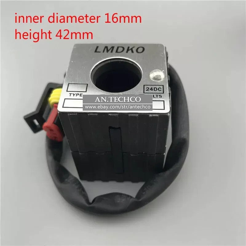 Sany Excavator Solenoid Valve Coil 60/65/75 Inner Diameter 16mm Height 42mm 12V