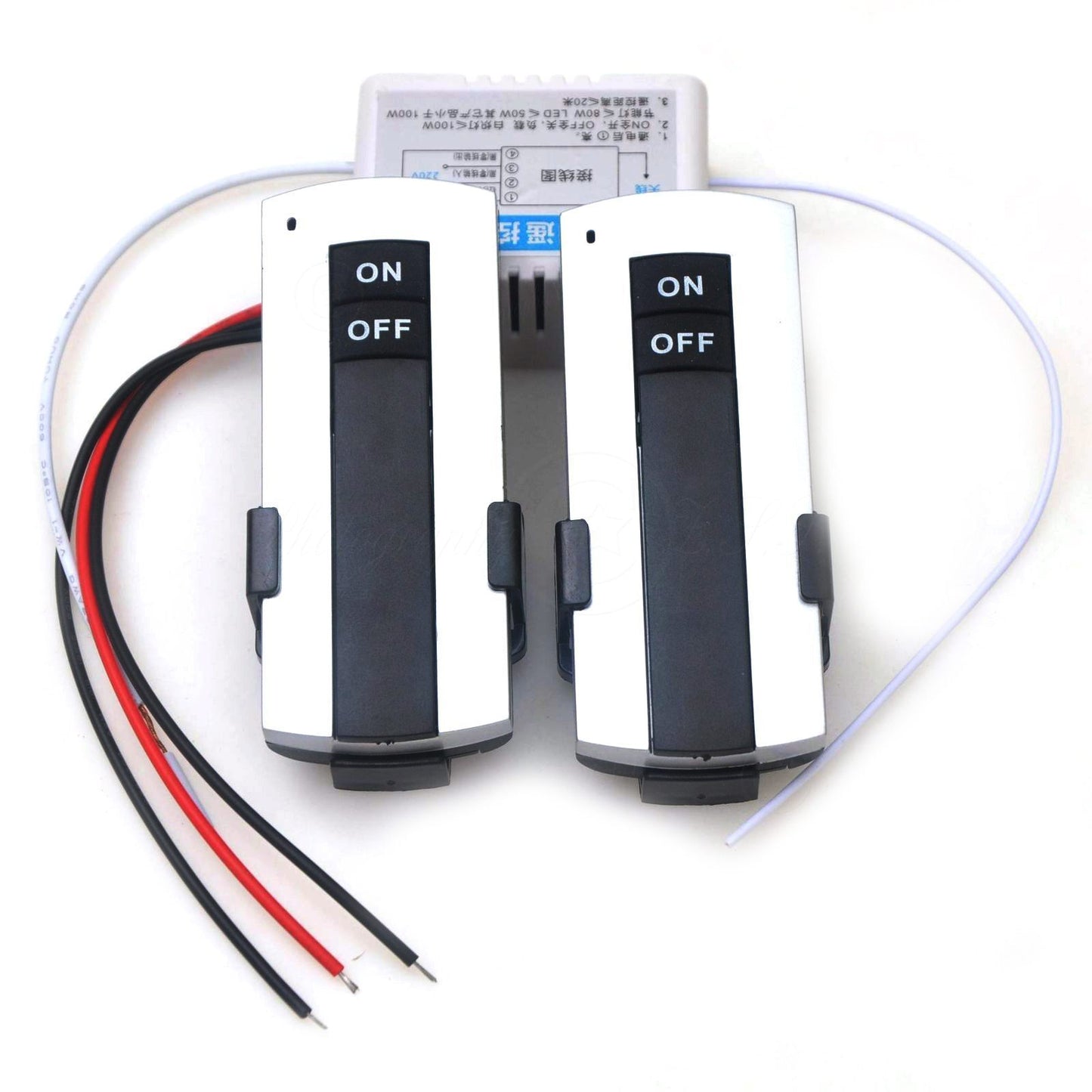 Wireless RF Remote Control Receiver +2 Switch For Lighting Electric Appliances