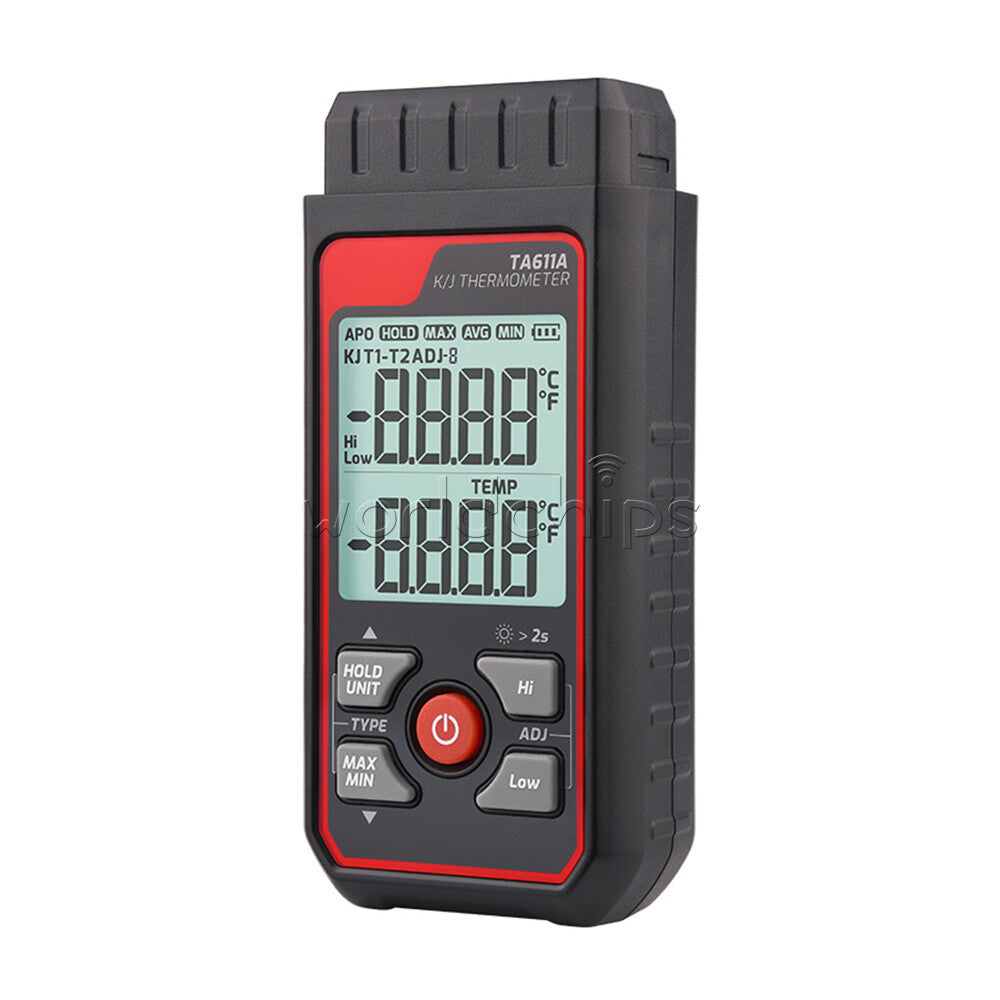 TASI TA611A/B Digital Thermocouple K/J Thermometer Contact Temperature Tester