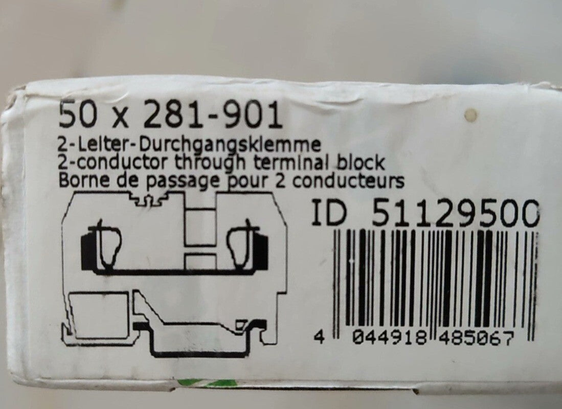 50pcs WAGO 51129500 Wiring Terminals 281-901