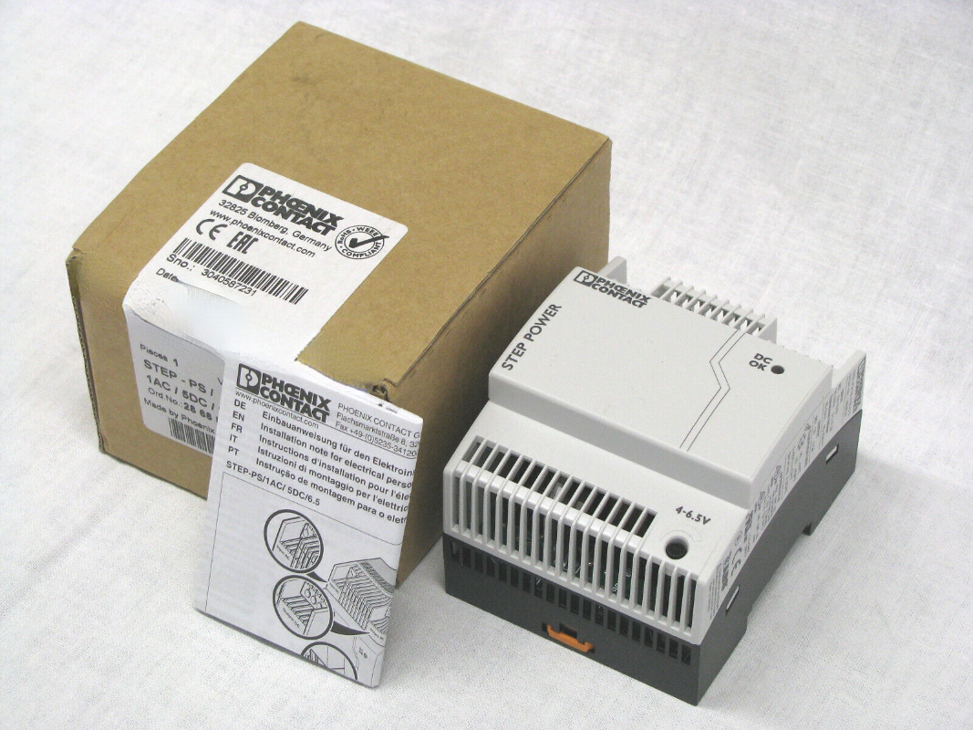 1pcs PHOENIX CONTACT Switching Power Supply STEP-PS/1AC/5DC/6.5 - 2868541