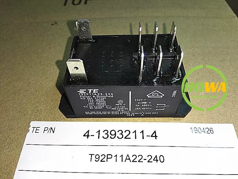1/piece T92P11A22-240 TE Power Relay 240VAC 8-pin 30A