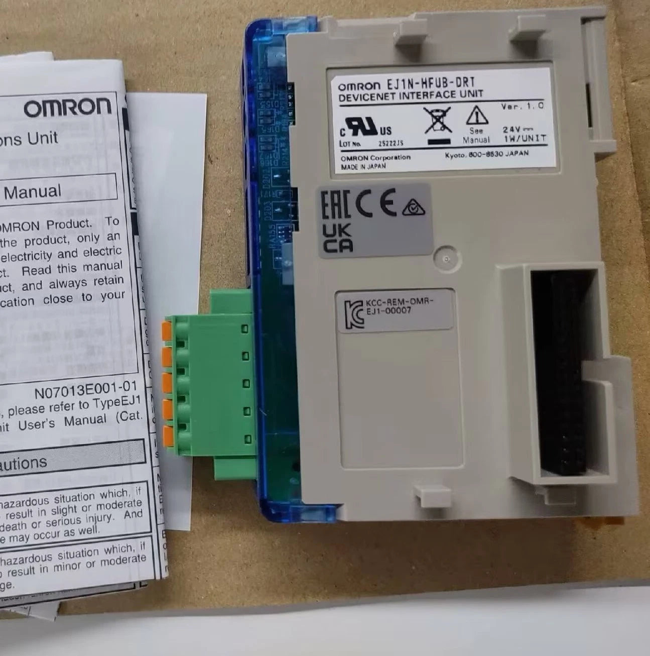 OMRON EJ1N-HFUB-DRT DEVICENET INTERFACE UNIT IN OPEN BOX ./UPS/