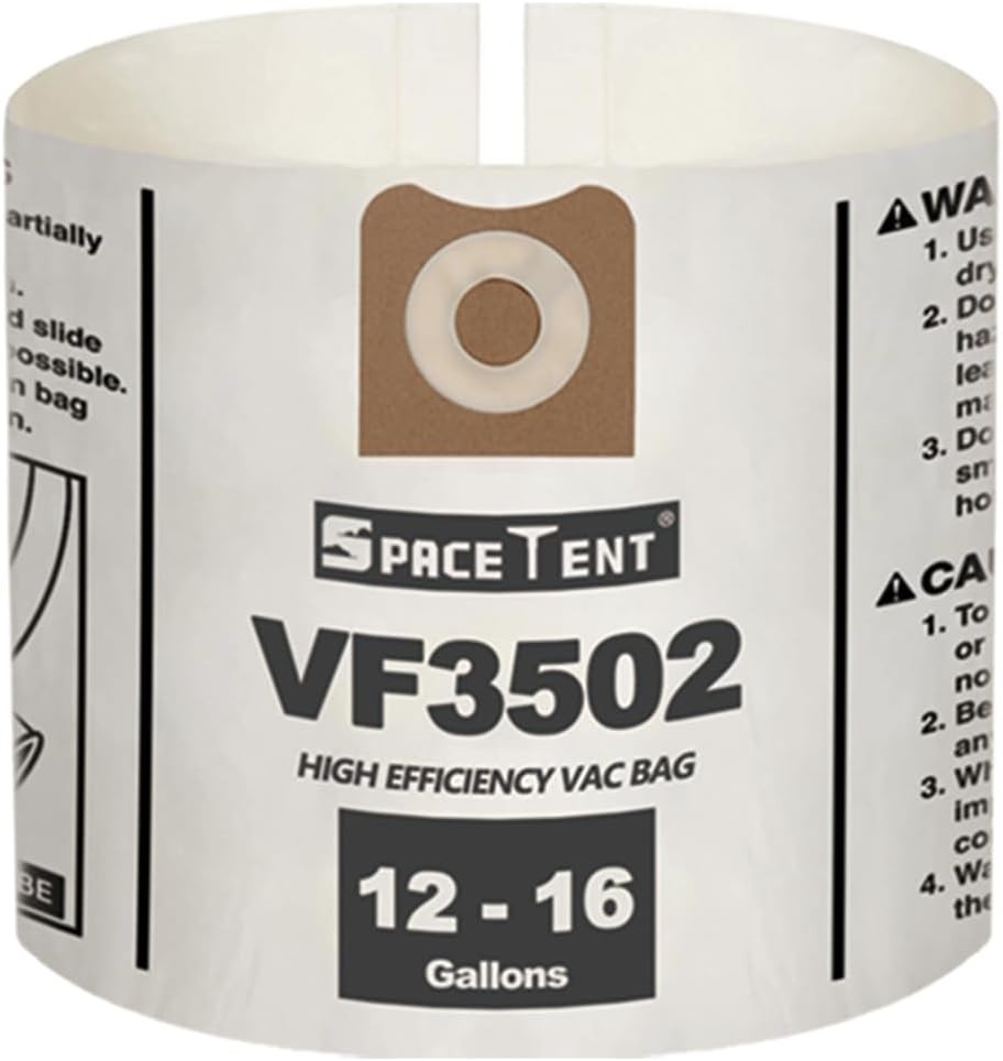 5 Pack VF3502 Replacement for Rigid Shop Vac Bags Size A, Compatible with RIDGID