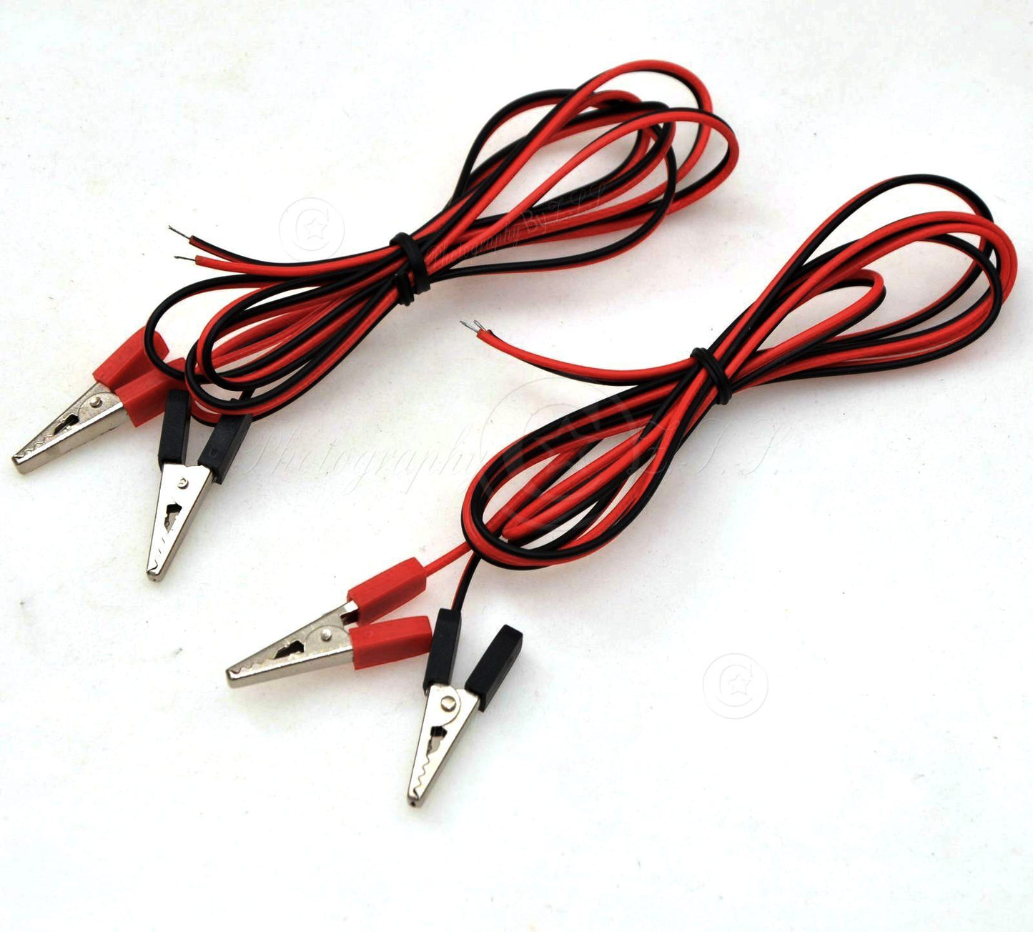 2 Pair Alligator Clip For Electronic Onboard Testing DIY Quick Connect 1.5m Cord