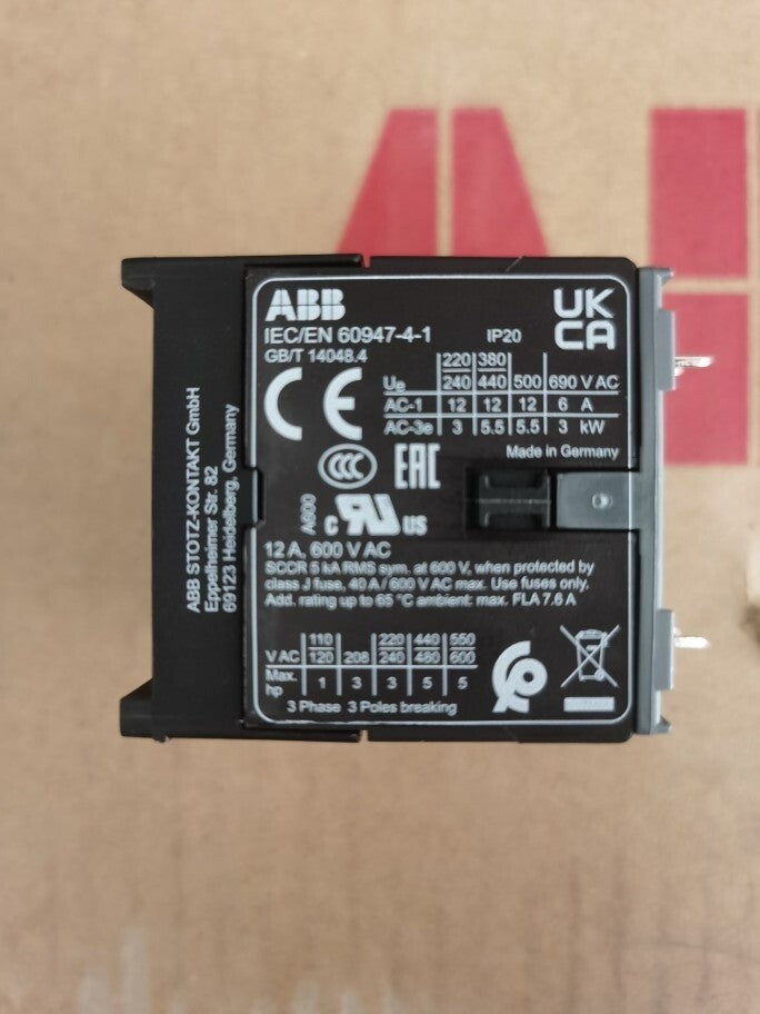ABB Miniature Contactor BC7-30-10 BC7-30-10-P Coil Voltage 24V DC