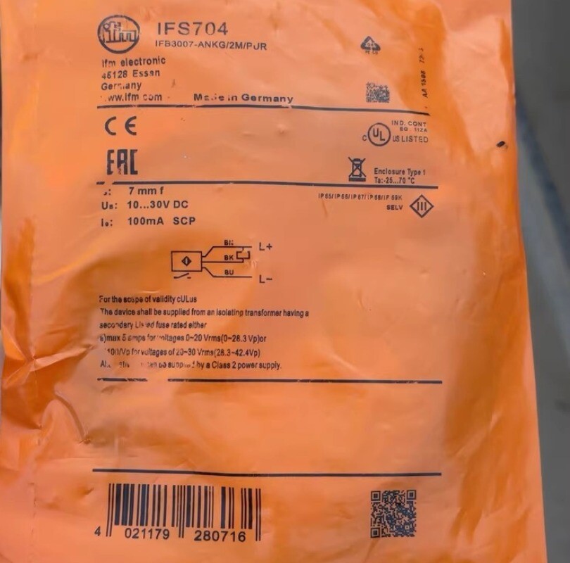 1pcs IFM IFS704 Proximity Switch M12 IFB3007-ANKG/2M/PUR
