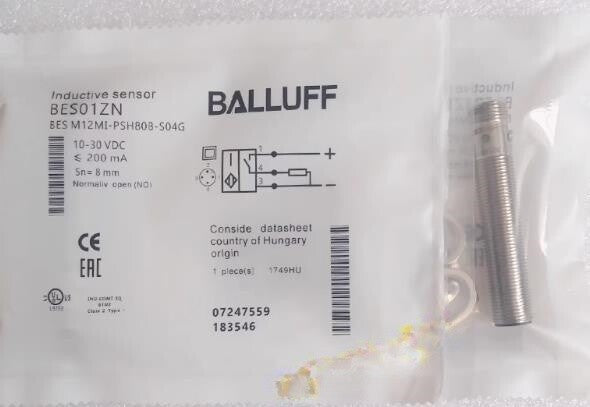 1PC BALLU FF BES M12MI-PSH80B-S04G BES01ZN Inductive Standard Sensors PNP #