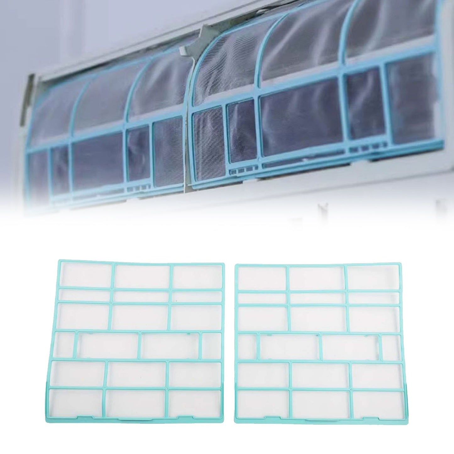 Indoor Unit Air Conditioner Accessories 2pcs Dust Screens for Dust Control