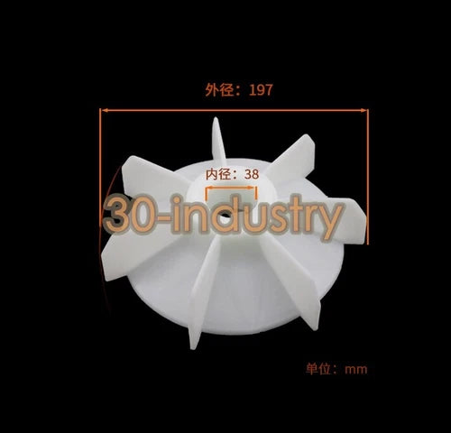 1PCS For Motor Fan Blade Inner Diameter:38mm OD:197mm Y2-132-4.6.8