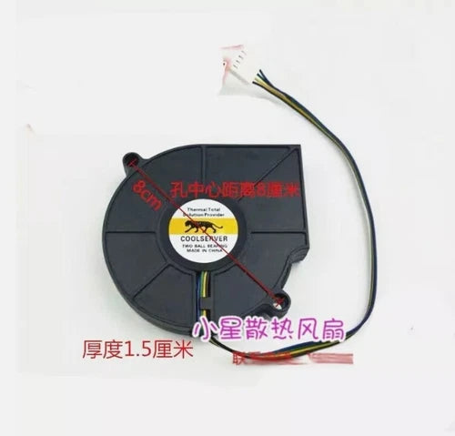 1PC double ball turbofan blower BB7515BU 12V 0.80A