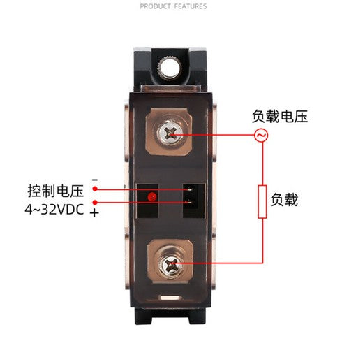 Industrial solid state relay SAM40250D 250A In=4-32VDC Load=24-480VAC