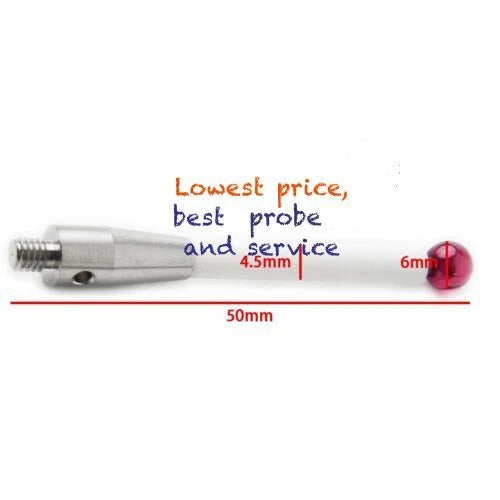 1PC CMM A-5000-3709 50mm Ceramic Rod Rubine Ball Ceramic Stem