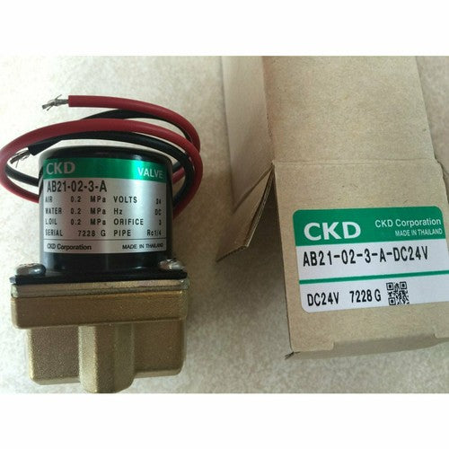 One For CKD AB21-02-3-A-DC24V Solenoid Valve Free Shipping