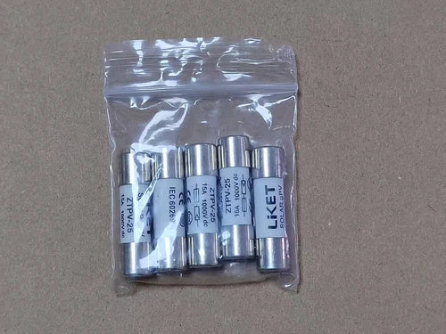 QTY:5 FOR DC1000V 15A ZTPV-25 Fuse Solar PV 10*38mm