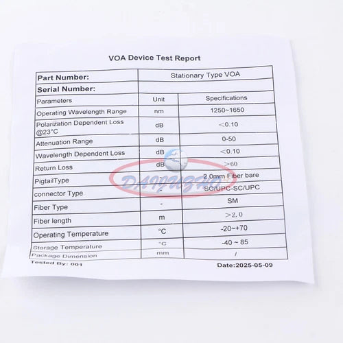 1X SM 1260-1650nm SC/UPC Fiber Attenuator Mechanical Variable Adjustable Optical