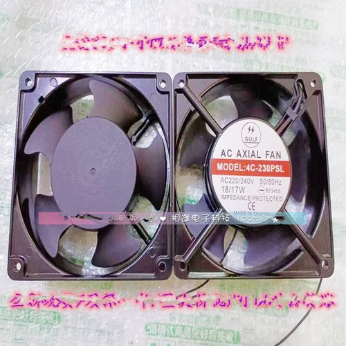 1 PCS GULF Fan 4C-230PSL AC220/240V 12038 12CM cooling fan 2 Wire Aluminum frame