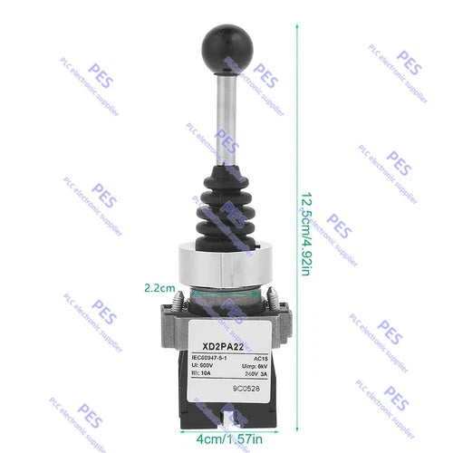 1X 2NO 2-position Spring Return Momentary Stick Joystick Switch XD2PA22CR